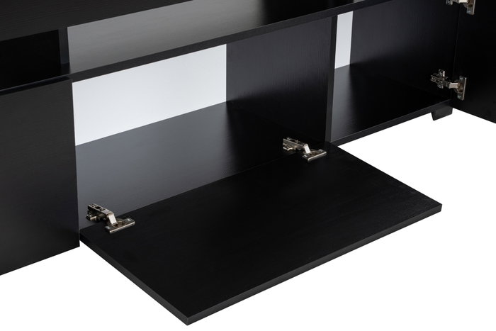 Hanah Home Beliz - Soporte de TV Madera Negro Hanah Home Beliz - Soporte de TV Madera Negro